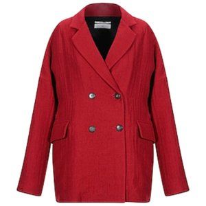 NWT Pomandere coat in vibrant brick red